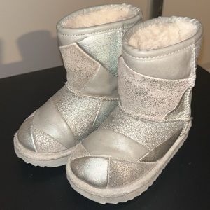 Patchwork Grey Silver Toddler UGGS